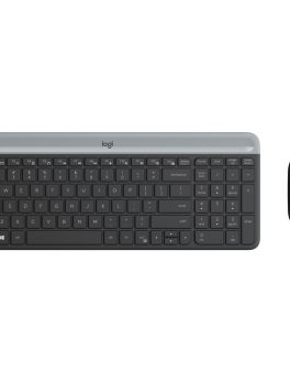 Logitech MK470 Slim Wireless Combo - USB Wireless RF USB Wireless RF Optical - 1000 dpi - 3 Button - Scroll Wheel - Symmetrical - AA, AAA - Compatible with Windows