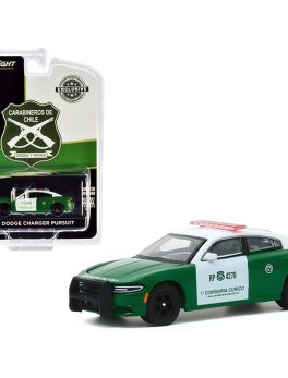 2018 Dodge Charger Pursuit Police Carabineros de Chile Green and White Hobby Exclusive 1/64 Diecast Model Car by Greenlight 30162