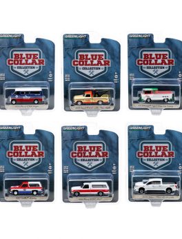 Blue Collar Collection Set of 6 pieces Series 7 1/64 Diecast Model Cars by Greenlight 35160SET