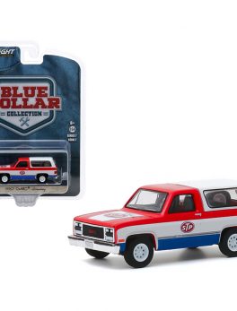 1990 GMC Jimmy STP Red and White with Blue Bottom Blue Collar Collection Series 7 1/64 Diecast Model Car by Greenlight 35160D