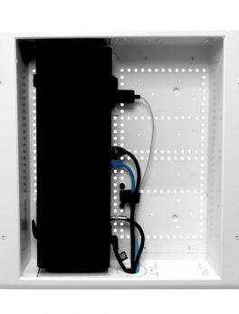 DataComm Electronics 45-8011-1P Connected Media Box with Power Receptacle