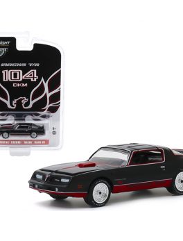 1978 Pontiac Firebird Macho Trans Am #104 by Mecham Design Black with Red Stripes Hobby Exclusive 1/64 Diecast Model Car by Greenlight 30149