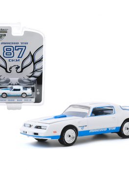 1978 Pontiac Firebird Macho Trans Am #87 by Mecham Design White with Blue Stripes Hobby Exclusive 1/64 Diecast Model Car by Greenlight 30150
