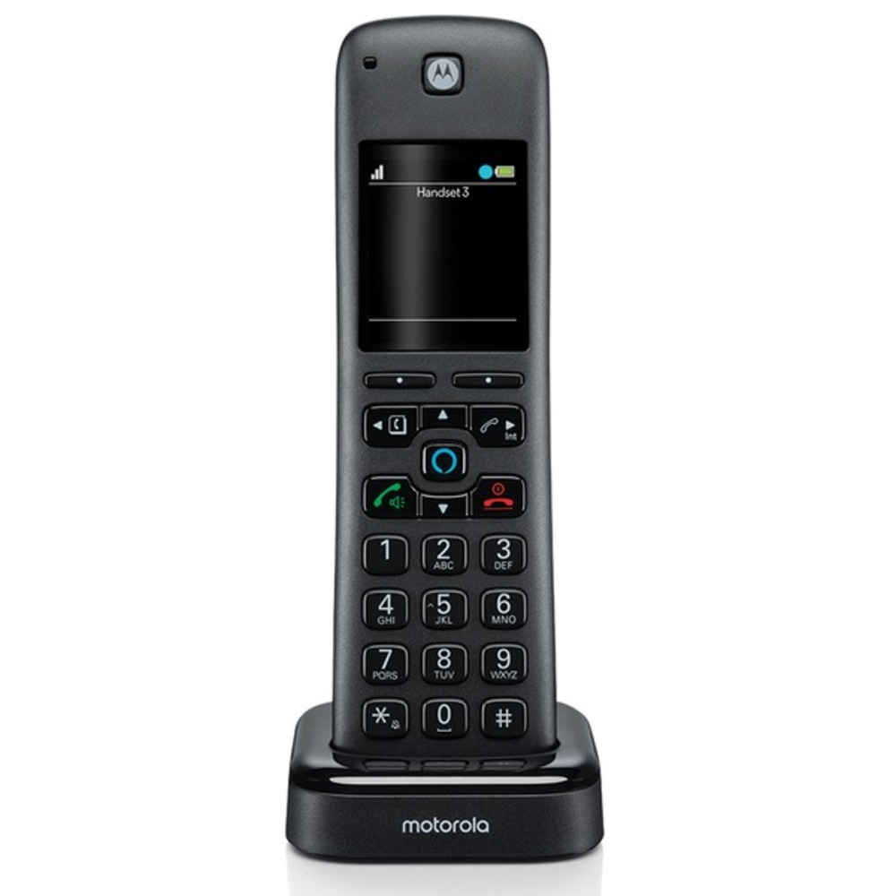 Motorola AXH Additional Handset for AX Series of Smart Cordless Phones and Answering Machines with Alexa Built-in