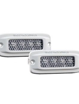 RIGID Industries SR-Q Series PRO RGB Diffused LED - Flush Mount - Pair - White