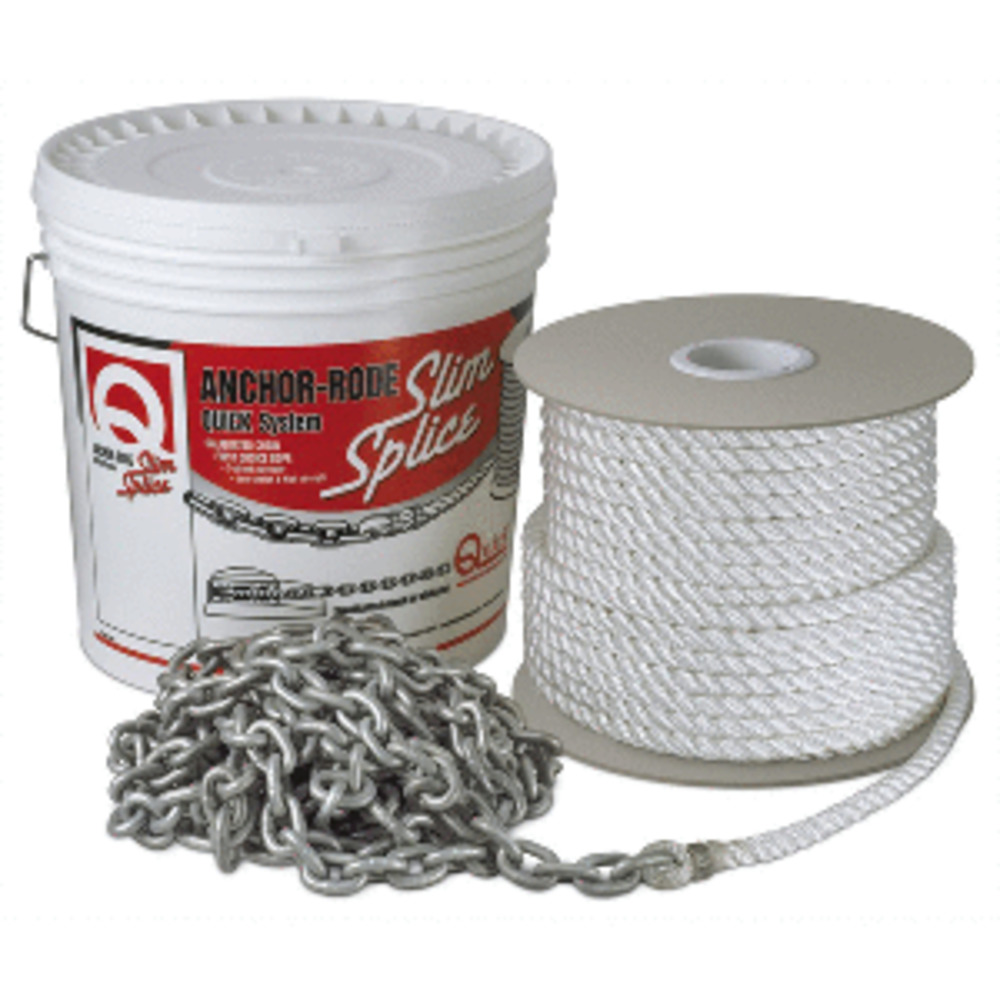 Quick Anchor Rode 25 and #39; - 8mm Chain - 200 and #39; - 9/16" 3 Plait Rope