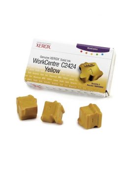 Genuine Xerox WorkCentre C2424 Solid Ink Yellow Pack of 3 108R00662