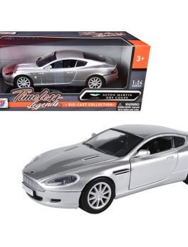Aston Martin DB9 Coupe Silver Metallic Timeless Legends 1/24 Diecast Model Car by Motormax 73321sil