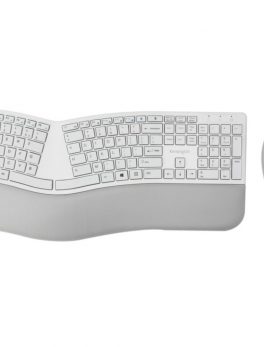 Kensington Pro Fit Ergo Wireless Keyboard and Mouse-Gray - USB Wireless Bluetooth/RF USB Wireless Bluetooth/RF 5 Button