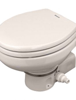 Dometic MasterFlush 7160 Bone Electric Macerating Toilet - 12V w/Orbit Base and amp; Fresh Water Flush