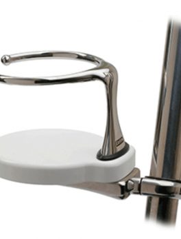 Edson Clamp-On Drink Holder - Single - White Poly