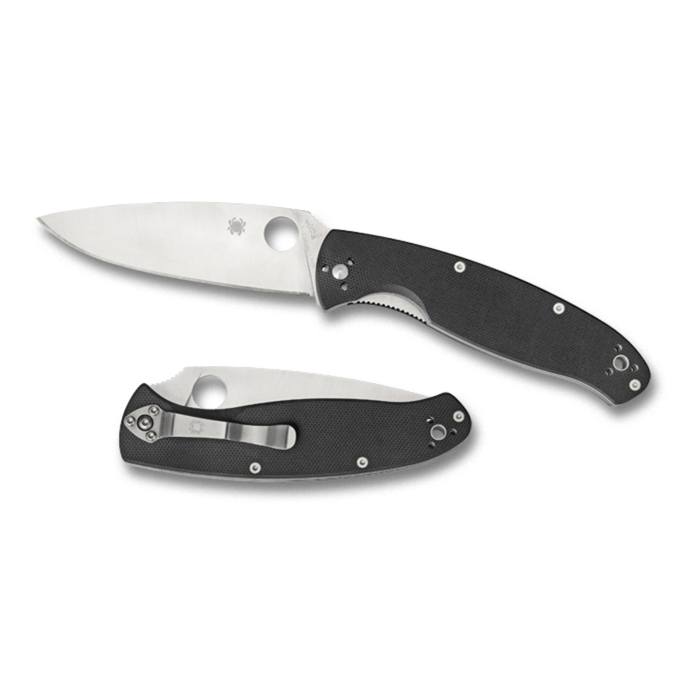 Spyderco Resilience Folder 4.25 in Plain Black G-10 Handle