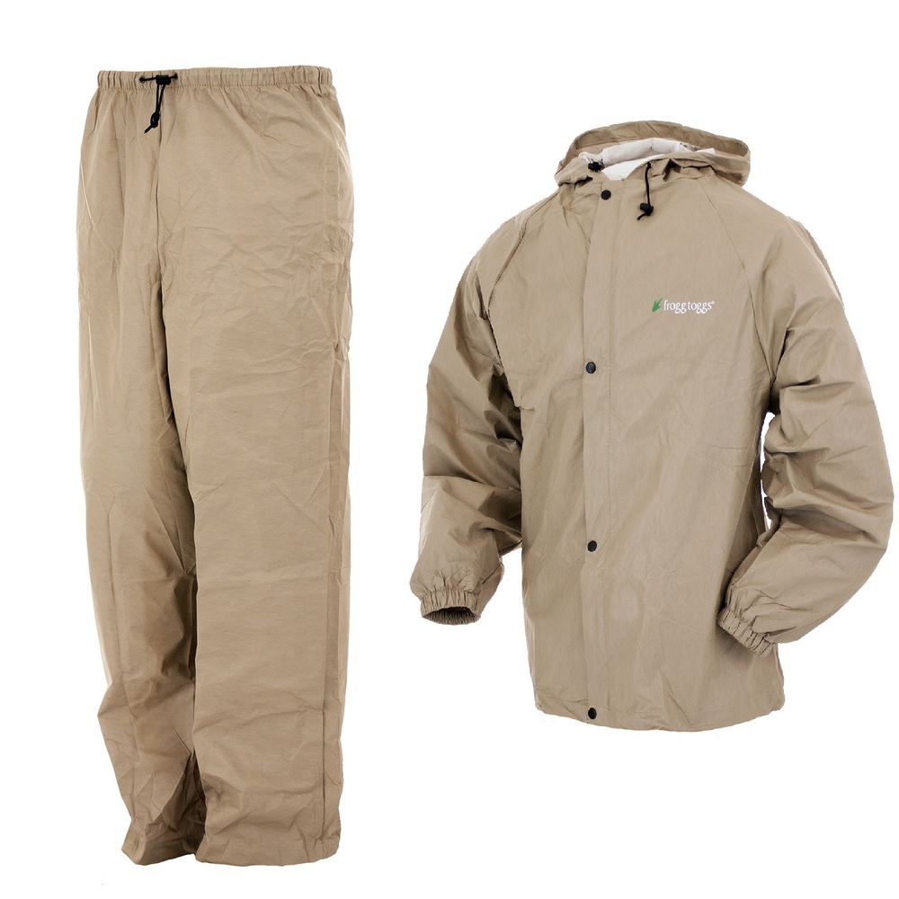 Frogg Toggs Pro Lite Rain Suit Khaki - M L