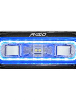 RIGID Industries SR-L Series Marine Spreader Light - Black Surface Mount - White Light w/Blue Halo