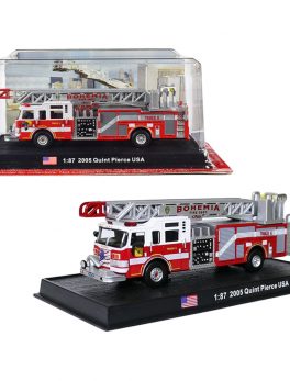2005 Pierce Velocity 75" Quint Aerial and Pump Fire Engine Bohemia Fire Dept. Bohemia (New York) 1/87 (HO) Scale Diecast Model by Amercom ACSF03