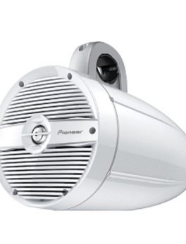 Pioneer Audio 7.7" 250W IPX7 Tower Speaker w/RGB LED Lighting - Classic Grill - White