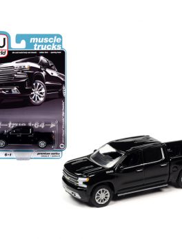 2019 Chevrolet Silverado High Country Pickup Truck Black Muscle Trucks Limited Edition to 11816 pieces Worldwide 1/64 Diecast Model Car by Autoworld 64252-AWSP037B