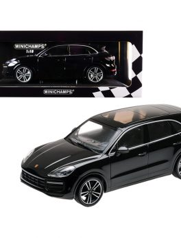 2017 Porsche Cayenne Turbo S Black Limited Edition to 504 pieces Worldwide 1/18 Diecast Model Car by Minichamps 155066070