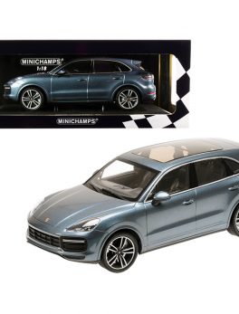 2017 Porsche Cayenne Turbo S Blue Metallic Limited Edition to 300 pieces Worldwide 1/18 Diecast Model Car by Minichamps 155066071