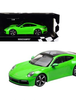 2019 Porsche 911 Carrera 4S Bright Green Limited Edition to 312 pieces Worldwide 1/18 Diecast Model Car by Minichamps 155067324