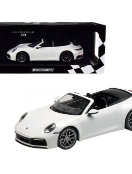 2019 Porsche 911 Carrera 4S Cabriolet White Limited Edition to 504 pieces Worldwide 1/18 Diecast Model Car by Minichamps 155067330