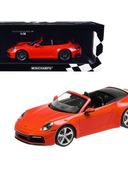 2019 Porsche 911 Carrera 4S Cabriolet Orange Limited Edition to 504 pieces Worldwide 1/18 Diecast Model Car by Minichamps 155067334