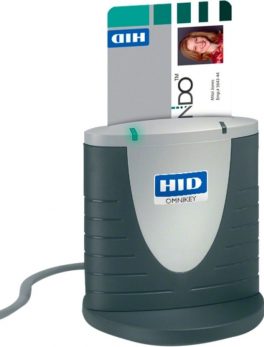 HID OMNIKEY 3121 USB Card Reader - Contact - CableUSB 2.0 Two-tone Gray - TAA Compliant