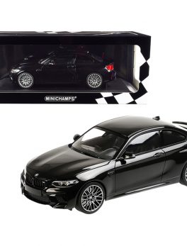 2019 BMW M2 Competition Black Metallic Limited Edition to 504 pieces Worldwide 1/18 Diecast Model Car by Minichamps 155028001