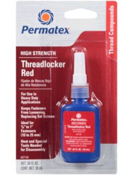 Permatex High Strength Threadlocker RED Bottle - 10ml