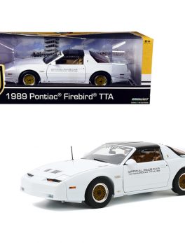 1989 Pontiac Firebird Turbo Trans Am TTA Official Pace Car White 73rd Indianapolis 500 Trans Am 20th Anniversary 1/18 Diecast Model Car by Greenlight 13576