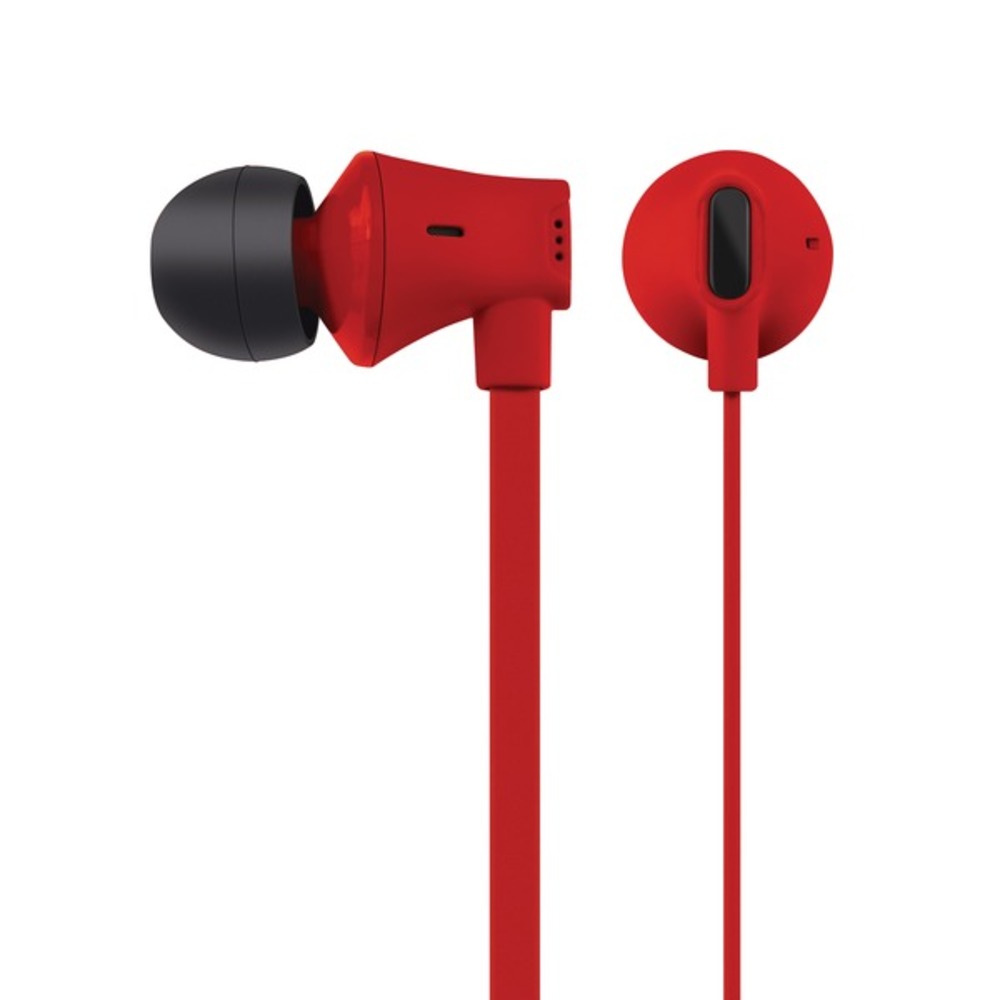 AT and T EBM03-RED JIVE Noise Isolating Earbuds with In-line Microphone (Red)