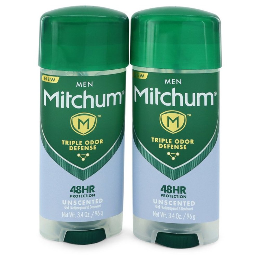 Mitchum Unscented Anti-perspirant and Deodorant Gel By Mitchum Twin Pack Includes 2 Unscented Triple Odor Defense Anti-perspirant and Deodorant Gel 3.4 Oz For Men