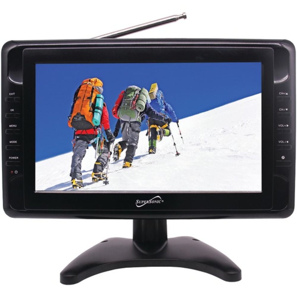 Supersonic SC-2810 10" Portable LCD TV, AC/DC Compatible with RV/Boat