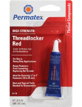 Permatex High Strength Threadlocker RED Gel Tube - 6ml