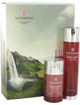 Swiss Army By Victorinox Gift Set -- 3.4 Oz Eau De Toilette Spray + 2.5 Oz Deodorant Stick For Women