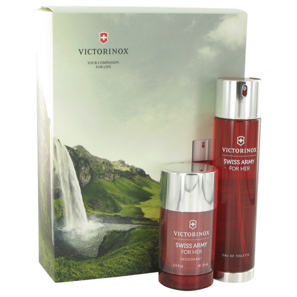 Swiss Army By Victorinox Gift Set -- 3.4 Oz Eau De Toilette Spray + 2.5 Oz Deodorant Stick For Women