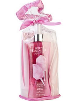 Body Fantasies Cotton Candy Body Spray 8 Oz and Body Lotion 7 Oz and Body Wash 12 Oz For Women
