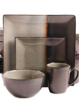 Kaidence 16-Piece Dinnerware Set in Brown