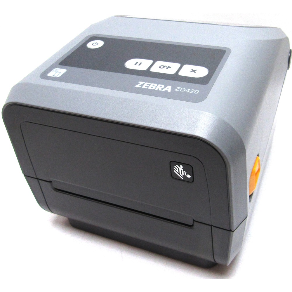 Zebra ZD420 Thermal Transfer Printer - Monochrome - Desktop - Label Print - 4.09 Print Width - 5.98 in/s Mono - 203 dpi - Roll Fed, Fanfold, Die-cut Label, Continuous Label, Black Mark, Tag Stock, Continuous Receipt, Wristband - 4.65 Label Width - 1.54