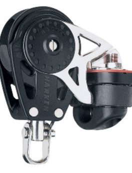 Harken 40mm Carbo Single Ratchet Block w/Swivel Becket and amp; Cam Cleat