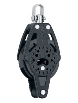 Harken 57mm Carbo Single Ratchet Block w/Swivel and amp; Becket