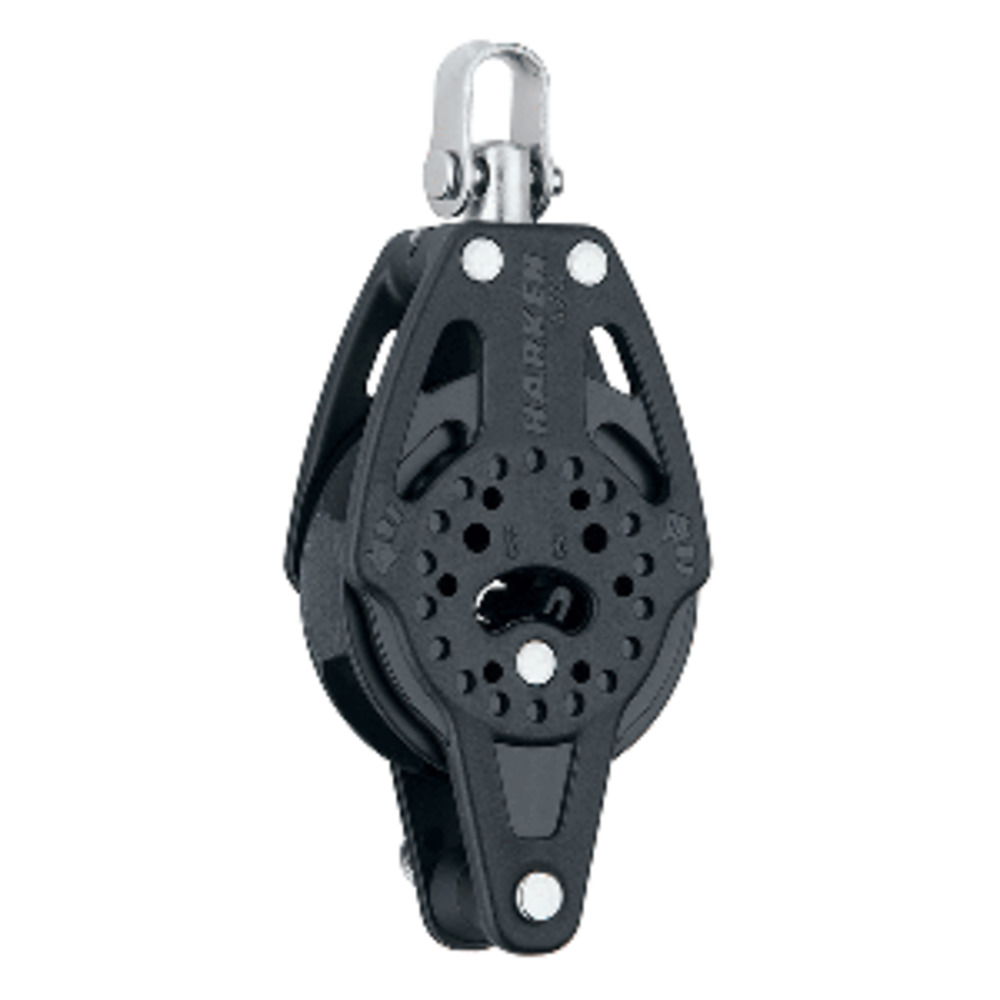 Harken 57mm Carbo Single Ratchet Block w/Swivel and amp; Becket