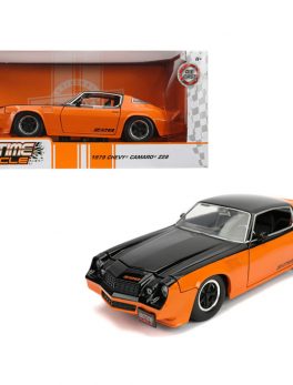 1979 Chevrolet Camaro Z28 Black and Orange Bigtime Muscle 1/24 Diecast Model Car by Jada 31669