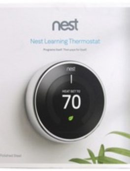 Google Nest T3019US Learning Thermostat - 3rd Gen - Polished Steel - Alexa