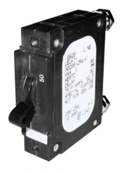 Paneltronics "C" Frame Magnetic Circuit Breaker - CE - 50 Amp - Single Pole