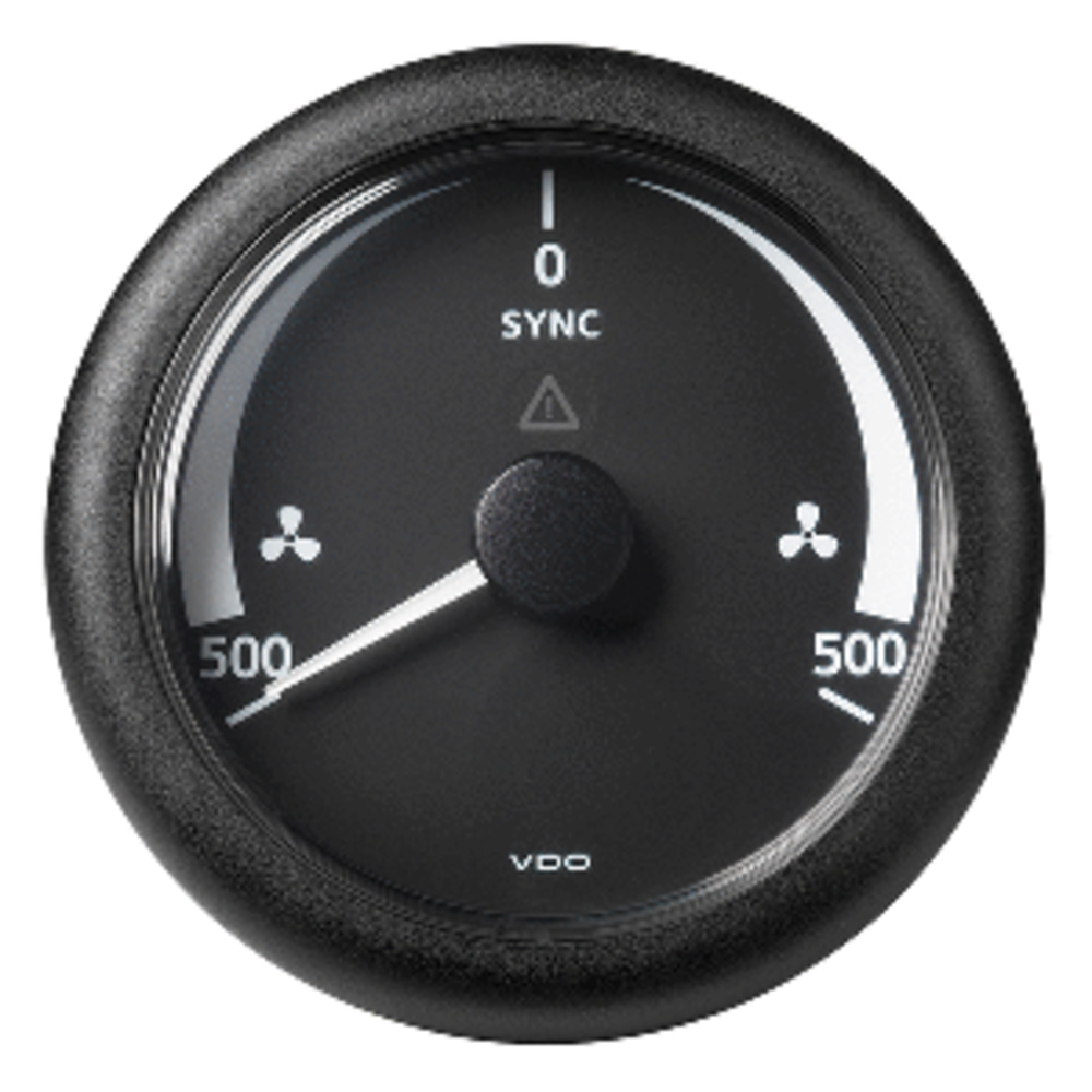 VDO Marine 3-3/8" (85MM) ViewLine Synchronizer -500/+500 RPM - 8 to 32V - Black Dial and amp; Bezel