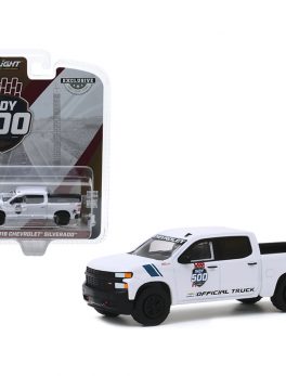 2019 Chevrolet Silverado 1500 Trail Boss Pickup Truck White 103rd Running of the Indianapolis 500 Official Truck Hobby Exclusive 1/64 Diecast Model Car by Greenlight 30163
