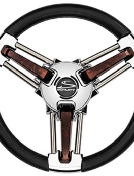 Schmitt and amp; Ongaro Burano Wheel - 14" Black Polyrethane - 3/4" Tapered Hub