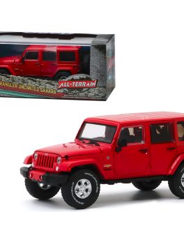 2017 Jeep Wrangler Unlimited Sahara Firecracker Red Clearcoat All-Terrain Series 1/43 Diecast Model Car by Greenlight 86177