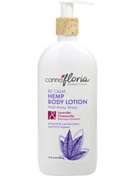 Cannafloria Be Calm Hemp Body Lotion 12 Oz Blend Of Lavender and Chamomile For Anyone
